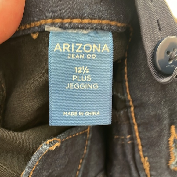 Arizona Jean Company SuperFlex Jeggings Jeans Girls Plus 12 1/2 - Picture 4 of 6